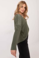 Sweter Damski Model DHJ-SW-17690.21 Khaki - Italy Moda Italy Moda