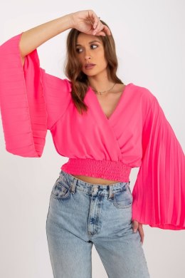 Bluzka Model DHJ-BZ-16503.30X Fluo Pink - Italy Moda Italy Moda