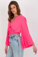Bluzka Model DHJ-BZ-16503.30X Fluo Pink - Italy Moda Italy Moda Bluzka Model DHJ-BZ-16503.30X Fluo Pink - Italy Moda Italy Moda