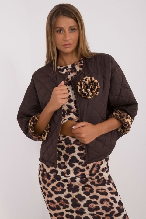 Kurtka Damska Model DHJ-KR-A8357.50 Dark Brown - Italy Moda Italy Moda Kurtka Damska Model DHJ-KR-A8357.50 Dark Brown - Italy Moda Italy Moda