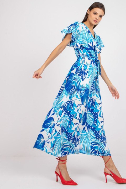 Sukienka Model DHJ-SK-13203-1.03X White/Blue - Italy Moda Italy Moda Sukienka Model DHJ-SK-13203-1.03X White/Blue - Italy Moda Italy Moda