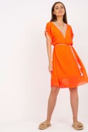 Sukienka Model DHJ-SK-1508.12 Fluo Orange - Italy Moda Italy Moda Sukienka Model DHJ-SK-1508.12 Fluo Orange - Italy Moda Italy Moda