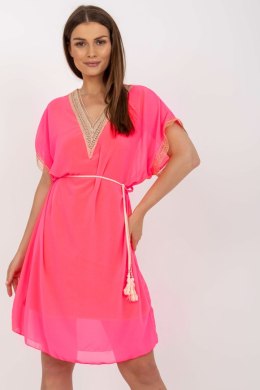 Sukienka Model DHJ-SK-1508.12 Fluo Pink - Italy Moda Italy Moda