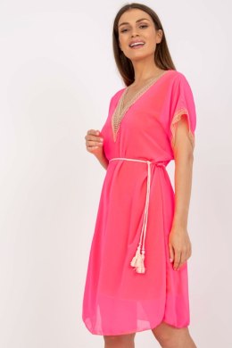 Sukienka Model DHJ-SK-1508.12 Fluo Pink - Italy Moda Italy Moda