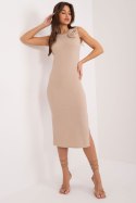 Sukienka Model DHJ-SK-17732.22 Dark Beige - Italy Moda Italy Moda Sukienka Model DHJ-SK-17732.22 Dark Beige - Italy Moda Italy Moda