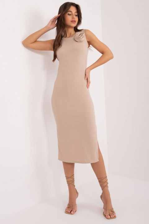 Sukienka Model DHJ-SK-17732.22 Dark Beige - Italy Moda Italy Moda Sukienka Model DHJ-SK-17732.22 Dark Beige - Italy Moda Italy Moda