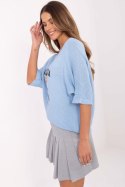Sweter Damski Model MI-SW-2101.06 Light Blue - Italy Moda Italy Moda Sweter Damski Model MI-SW-2101.06 Light Blue - Italy Moda Italy Moda
