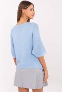 Sweter Damski Model MI-SW-2101.06 Light Blue - Italy Moda Italy Moda Sweter Damski Model MI-SW-2101.06 Light Blue - Italy Moda Italy Moda