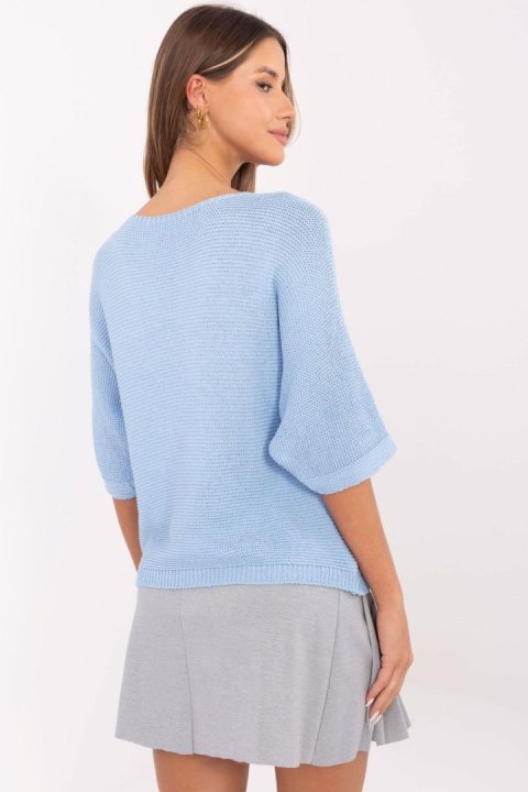 Sweter Damski Model MI-SW-2101.06 Light Blue - Italy Moda Italy Moda Sweter Damski Model MI-SW-2101.06 Light Blue - Italy Moda Italy Moda