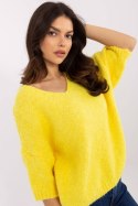 Sweter Damski Model MI-SW-2103.07 Yellow - Italy Moda Italy Moda Sweter Damski Model MI-SW-2103.07 Yellow - Italy Moda Italy Moda