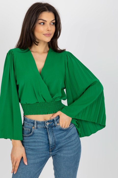 Bluzka Model DHJ-BZ-16503.30X Green - Italy Moda Italy Moda Bluzka Model DHJ-BZ-16503.30X Green - Italy Moda Italy Moda