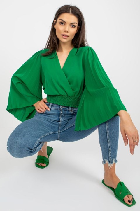 Bluzka Model DHJ-BZ-16503.30X Green - Italy Moda Italy Moda Bluzka Model DHJ-BZ-16503.30X Green - Italy Moda Italy Moda