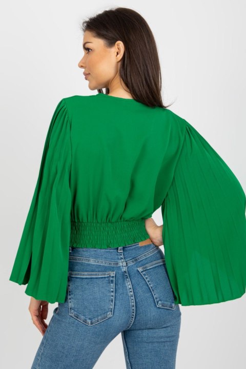 Bluzka Model DHJ-BZ-16503.30X Green - Italy Moda Italy Moda Bluzka Model DHJ-BZ-16503.30X Green - Italy Moda Italy Moda