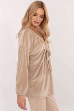 Bluzka Model DHJ-BZ-19902.49P Beige - Italy Moda Italy Moda