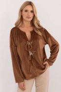 Bluzka Model DHJ-BZ-19916.03P Light Brown - Italy Moda Italy Moda Bluzka Model DHJ-BZ-19916.03P Light Brown - Italy Moda Italy Moda