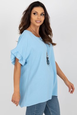 Bluzka Model DHJ-BZ-8336.04 Light Blue - Italy Moda Italy Moda