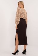 Spódnica Model MI-SD-20730.69 Dark Brown - Italy Moda Italy Moda Spódnica Model MI-SD-20730.69 Dark Brown - Italy Moda Italy Moda