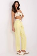 Spodnie Damskie Model DHJ-SP-20506.79 Light Yellow - Italy Moda Italy Moda Spodnie Damskie Model DHJ-SP-20506.79 Light Yellow - Italy Moda Italy Moda