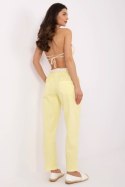 Spodnie Damskie Model DHJ-SP-20506.79 Light Yellow - Italy Moda Italy Moda Spodnie Damskie Model DHJ-SP-20506.79 Light Yellow - Italy Moda Italy Moda