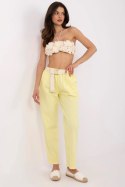 Spodnie Damskie Model DHJ-SP-20506.79 Light Yellow - Italy Moda Italy Moda Spodnie Damskie Model DHJ-SP-20506.79 Light Yellow - Italy Moda Italy Moda