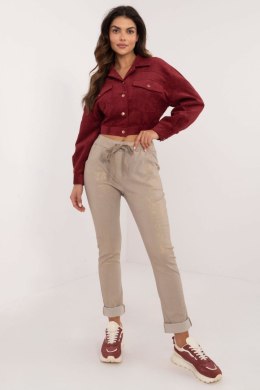 Spodnie Damskie Model DHJ-SP-21258.32 Beige - Italy Moda Italy Moda