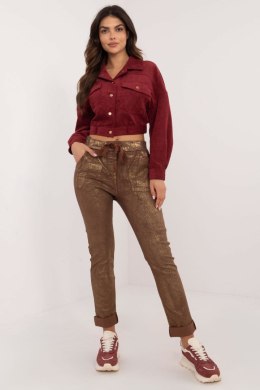 Spodnie Damskie Model DHJ-SP-21258.32 Brown - Italy Moda Italy Moda