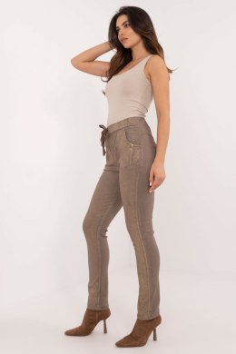 Spodnie Damskie Model DHJ-SP-21258.32 Dark Beige - Italy Moda Italy Moda