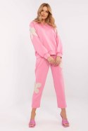 Spodnie Komplet Model MI-KMPL-M6122.60 Pink - Italy Moda Italy Moda Spodnie Komplet Model MI-KMPL-M6122.60 Pink - Italy Moda Italy Moda
