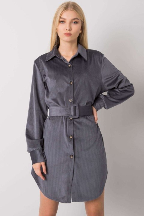 Sukienka Model DHJ-SK-10333.12P Grafit - Italy Moda Italy Moda Sukienka Model DHJ-SK-10333.12P Grafit - Italy Moda Italy Moda