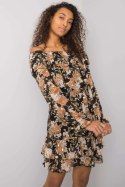 Sukienka Model DHJ-SK-15015-2.73P Black/Beige - Italy Moda Italy Moda Sukienka Model DHJ-SK-15015-2.73P Black/Beige - Italy Moda Italy Moda