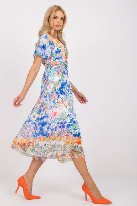 Sukienka Model DHJ-SK-15967-1.01P White/Blue - Italy Moda Italy Moda Sukienka Model DHJ-SK-15967-1.01P White/Blue - Italy Moda Italy Moda