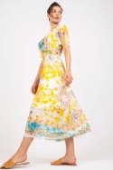 Sukienka Model DHJ-SK-15967-1.01P White/Yellow - Italy Moda Italy Moda Sukienka Model DHJ-SK-15967-1.01P White/Yellow - Italy Moda Italy Moda