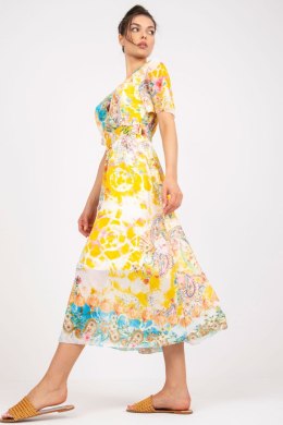 Sukienka Model DHJ-SK-15967-1.01P White/Yellow - Italy Moda Italy Moda