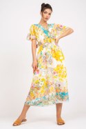 Sukienka Model DHJ-SK-15967-1.01P White/Yellow - Italy Moda Italy Moda Sukienka Model DHJ-SK-15967-1.01P White/Yellow - Italy Moda Italy Moda
