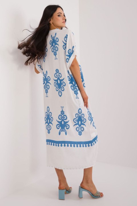 Sukienka Model DHJ-SK-17951.03X White/Blue - Italy Moda Italy Moda Sukienka Model DHJ-SK-17951.03X White/Blue - Italy Moda Italy Moda