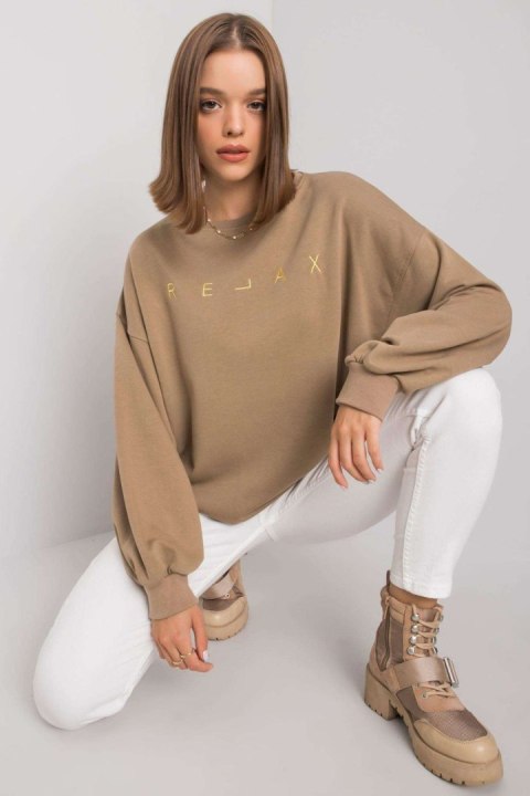 Bluza Damska Model EM-BL-536/2.04 Dark Beige - Ex Moda Ex Moda Bluza Damska Model EM-BL-536/2.04 Dark Beige - Ex Moda Ex Moda