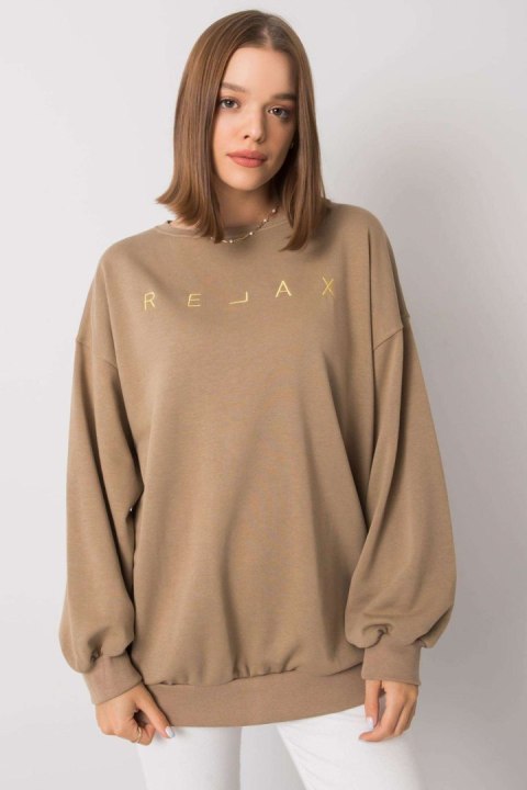 Bluza Damska Model EM-BL-536/2.04 Dark Beige - Ex Moda Ex Moda Bluza Damska Model EM-BL-536/2.04 Dark Beige - Ex Moda Ex Moda