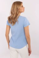 Bluzka Model DHJ-BZ-25168.00 Light Blue - Italy Moda Italy Moda Bluzka Model DHJ-BZ-25168.00 Light Blue - Italy Moda Italy Moda