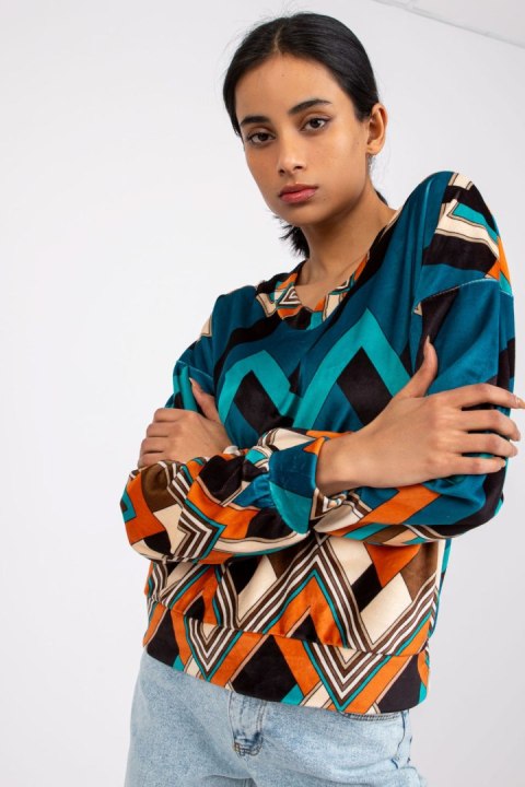 Bluzka Model DHJ-BZ-6033-1.49P Morski - Italy Moda Italy Moda Bluzka Model DHJ-BZ-6033-1.49P Morski - Italy Moda Italy Moda