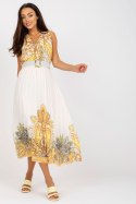 Sukienka Model DHJ-SK-13128.61 White/Yellow - Italy Moda Italy Moda Sukienka Model DHJ-SK-13128.61 White/Yellow - Italy Moda Italy Moda