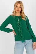 Bluzka Model LK-BZ-506673.36 Dark Green - Lakerta Lakerta Bluzka Model LK-BZ-506673.36 Dark Green - Lakerta Lakerta