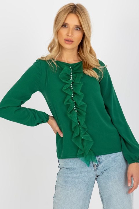 Bluzka Model LK-BZ-506673.36 Dark Green - Lakerta Lakerta Bluzka Model LK-BZ-506673.36 Dark Green - Lakerta Lakerta
