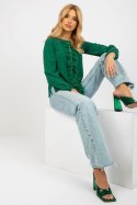 Bluzka Model LK-BZ-506673.36 Dark Green - Lakerta Lakerta Bluzka Model LK-BZ-506673.36 Dark Green - Lakerta Lakerta