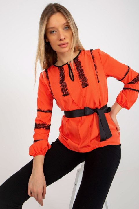 Bluzka Model LK-BZ-506122.35X Orange - Lakerta Lakerta Bluzka Model LK-BZ-506122.35X Orange - Lakerta Lakerta