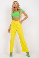 Spodnie Damskie Model TO-SP-18155.21P Yellow - Rue Paris Rue Paris Spodnie Damskie Model TO-SP-18155.21P Yellow - Rue Paris Rue Paris