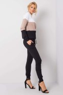 Spodnie Komplet Model RV-KMPL-5971.05 Black/Beige - Rue Paris Rue Paris Spodnie Komplet Model RV-KMPL-5971.05 Black/Beige - Rue Paris Rue Paris