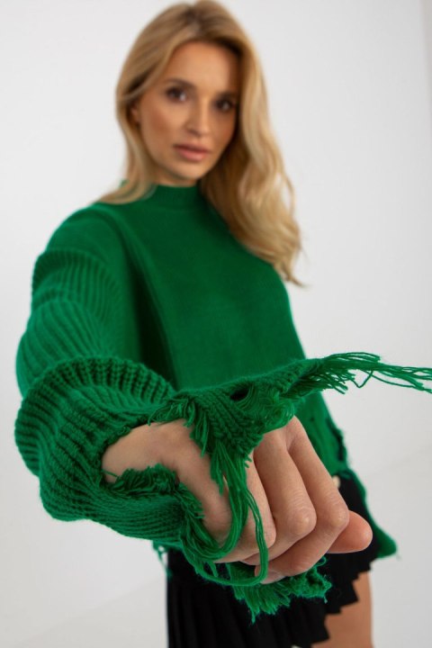 Sweter Damski Model LC-SW-0373.95P Green - Rue Paris Rue Paris Sweter Damski Model LC-SW-0373.95P Green - Rue Paris Rue Paris