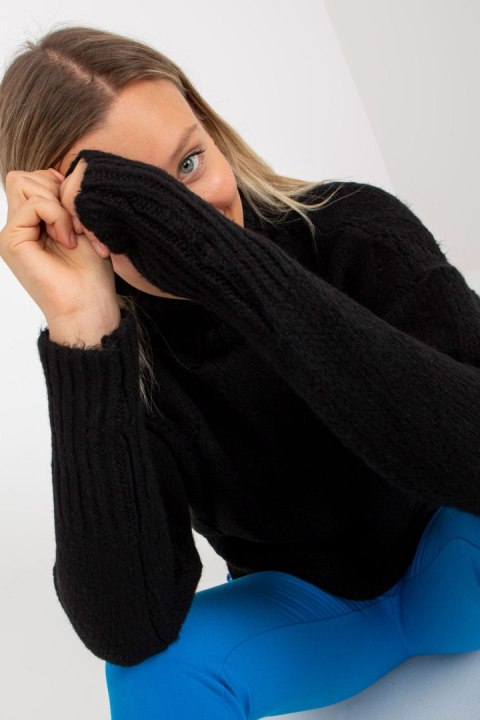 Sweter Damski Model LC-SW-3019.05P Black - Rue Paris Rue Paris Sweter Damski Model LC-SW-3019.05P Black - Rue Paris Rue Paris