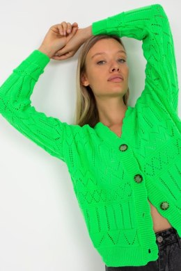 Sweter Damski Model LC-SW-8022.04P Fluo Green - Rue Paris Rue Paris