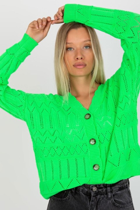 Sweter Damski Model LC-SW-8022.04P Fluo Green - Rue Paris Rue Paris Sweter Damski Model LC-SW-8022.04P Fluo Green - Rue Paris Rue Paris